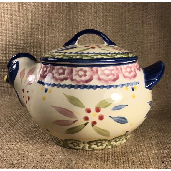 Temptations Rooster Old World 16oz Covered Dish Oven/Microwave Safe - Picture 1 of 7